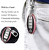 QBUC Car Key Cover, 3 4 5 Button Case Key Fob Cover with Key Chain, Replacement Key Fob(Pink)...