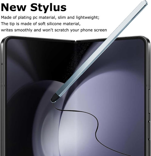 for Samsung Galaxy Z Fold 5 S Pen & Pen Holder, Slim Lightweight PC Z Fold 5 S Pen Holder New Stylus High Sensitive & Precision Silicone Tip Capac...