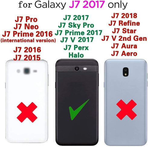 Asuwish Phone Case for Samsung Galaxy J7 Prime 2017 J 7 Skypro Sky Pro J7V V S727VL with Tempered Glass Screen Protector Cover and Cell Soft Silic...