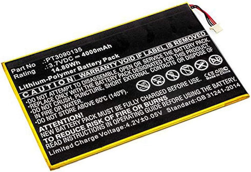 4000mAh PT3090135 Battery Replacement Compatible with RCA Galileo Pro 11.5" RCT6513W87, Viking Pro 10” RCT6303W87, RCT6303W87DK Tablet...