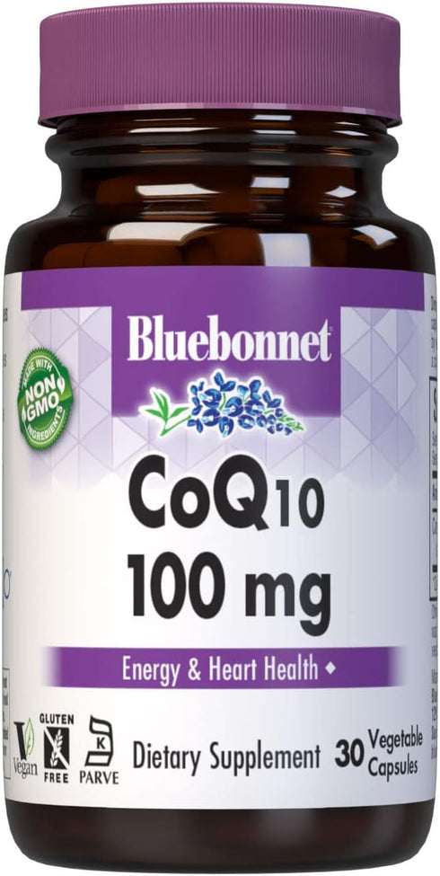 BlueBonnet CoQ-10 Vegetarian Capsules, 100 mg, 30 Count...