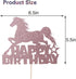 Anxdh horse happy birthday cake topper rose gold glitter horse birthday party decoration...