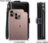 Women Leather Wallet Crossbody Bag Shoulder Bag Double Zipper Mobile Phone Purse Bag with Shoulder Strap...