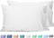 Sunflower Queen Pillowcases Set of 2, 100% Cotton Queen Pillow Cases 2, 20×30 inches Bright White, Soft and Breathable...