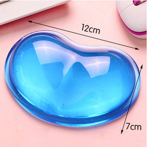 Silicone Mouse Wrist Rest Heart-Shaped Mouse Pad Cool Hand Cushion Relieve Pain Wrist Support for Computer, Laptop (Blue)...