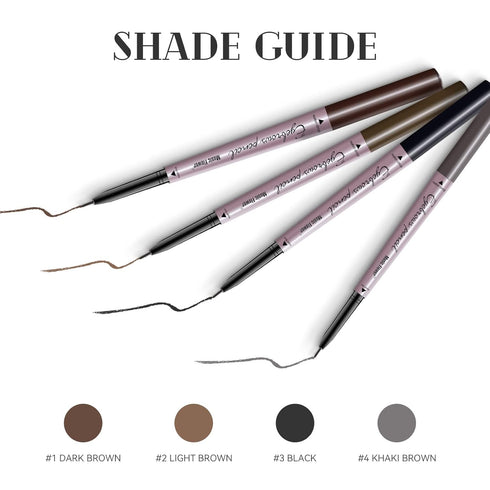 Eyebrow Pencil Double Ended, Waterproof Natural Brow Enhancing Pen, Long lasting Eye Makeup, Pack of 1, Black...