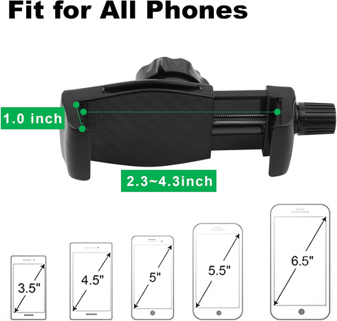 Uogw Stroller Phone Holder for Parent and Baby,Universal 20inch Length Flexible Gooseneck Phone Stand for Stroller,Treadmill,Spin Bike,Shopping Ca...
