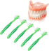 Brushes Double Bristle Head Pr, 5pcs Denture Brush Set BrushesDenture Care 5pcs Denture Brush Set (Green)...