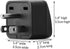 2-Pack ALINNA US Travel Plug Adapter, EU to US Plug Adapter, Universal EU UK AU CN JP to USA (Type B), Grounded 3 Prong USA Wall Plug Adaptor Outl...
