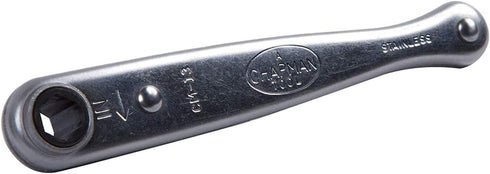 Chapman MFG CM-13 Mini Ratchet, 1/4" Drive, USA Made Stainless Steel Ratchet with 20 Tooth Gear & 18 Degree Working Arc...