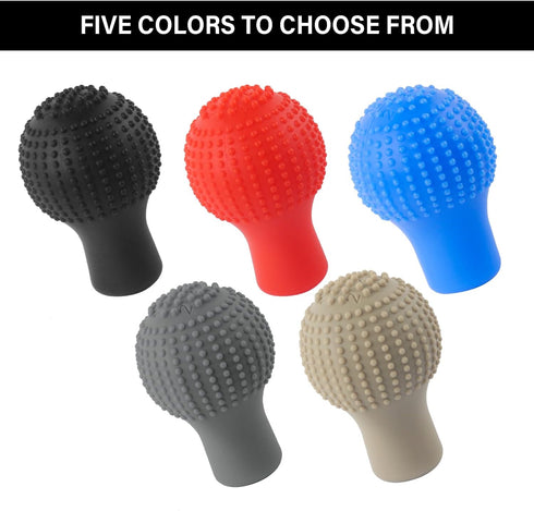 2PCS Car Gear Shif Cover,Silicone Anti-Slip Automotive Gear Shift Knob Cover,Universal Interior Car Accessories for Car Truck with Manual Gear Shi...