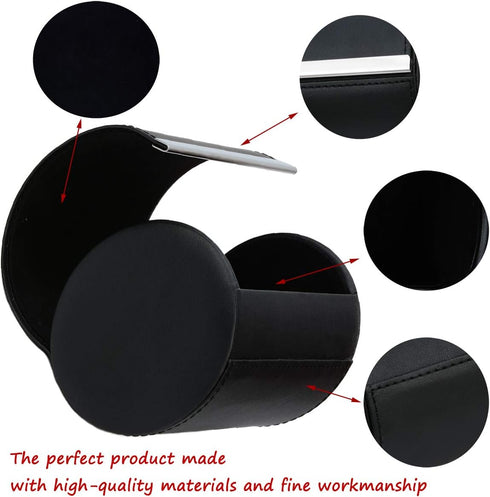Neck Tie Box Formal Cylinder Men's Classy Necktie Travel Storage Case (Black)...
