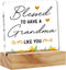 Grandma Gift Nana Gifts, Blessed to Have a Grandma Like You Desk Decor Grandmother Square Acrylic Desk Plaque Sign With Wood Stand Home Desk Sign ...