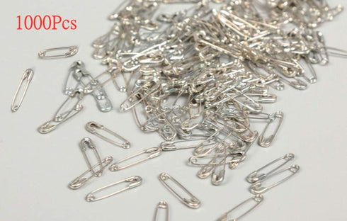 1,000Pcs Nickel-Plated Small Safety pins, 19mm Small Metal Sewing Clothing Accessories Decorative Fixed Safety pins (Silver)...