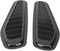 Air Flow Intake Cover, 2pcs Carbon Fiber Style Car Air Flow Intake Decorative Scoop Bonnet Vent Hood Cover Universal Air Flow Vent Cover Hood Scoo...