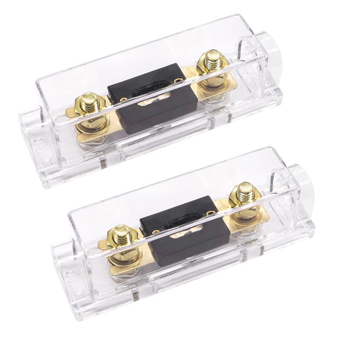 smseace 2Pack 100Amp ANL Fuse Holder with 100 Amp ANL Fuses Fit for 0/2/4/8 AWG Car Audio and Other high Current Applications...