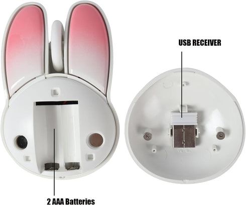 YOCUNKER Wireless Bluetooth Mouse for Laptop, Creamy Pink, Unisex...