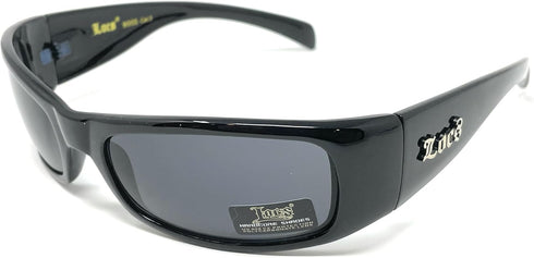 Locs All Black Cholo Biker Extra Narrow Lens Rectangular Sunglasses...