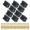 WMYCONGCONG 10 Sets 5 Pin Relay Connector 12V Socket 30A /40A with 10mm 6.3mm Terminals, Car Truck Vehicle Terminal Relay Case Holder...
