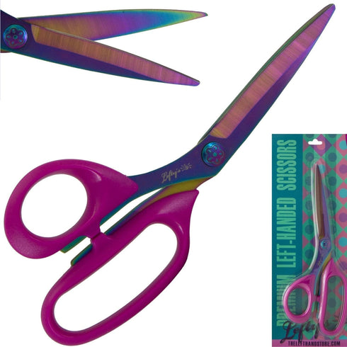 Lefty’s Left Handed Scissors - Stainless Steel Durable Blades - Great for Sewing, Cutting Fabric, Kitchen, General Purpose, School items - Gifts f...