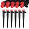 50pcs Adjustable Drip Irrigation Emitters for 1/4" Drip Irrigation Tubing Adjustable 360 Degree Water Flow Drippers Sprayer Drip Sprinklers with S...