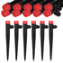 50pcs Adjustable Drip Irrigation Emitters for 1/4" Drip Irrigation Tubing Adjustable 360 Degree Water Flow Drippers Sprayer Drip Sprinklers with S...