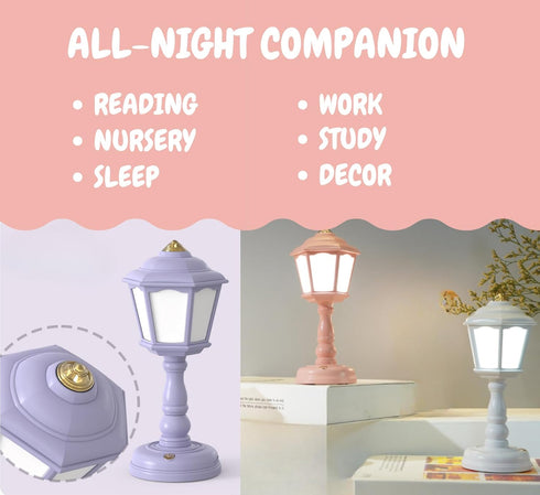 Small Table Lamp for Bedroom, End Table Lamp for Nightstand, Retro Lamp – Dimmable and Portable. USB Fast Rechargeable. Desk Reading Lamp for Kids...