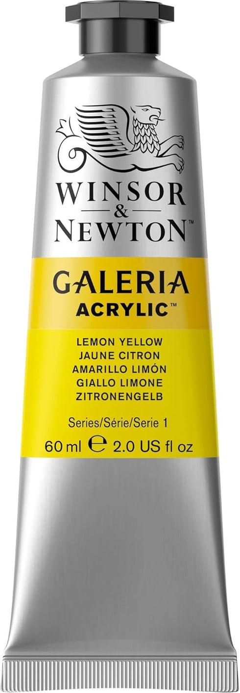 Winsor & Newton Galeria Acrylic Color, 60ml (2-oz) Tube, Lemon Yellow...