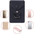 Ring Stand Stick on Wallet Cell Phone Slim Leather Wallet Stick on Wallet Credit Card RFID Blocking Sleeve Black...