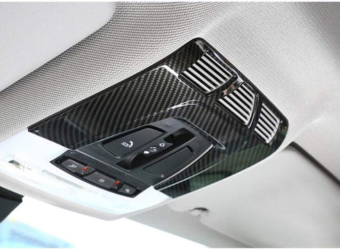 NA ABS Carbon Fiber Color Car Inner Front Reading Light Lamp Panel Cover Trim Auto Interior Roof Lamp Panel Cover for BMW 1 2 3 4 Series X1 X2 X5 ...