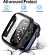 6 Pack Hard Case Compatible for Apple Watch Series 3 38mm with Built-in Tempered Glass Screen Protector,JZK Thin Bumper Full Coverage Bubble-Free ...