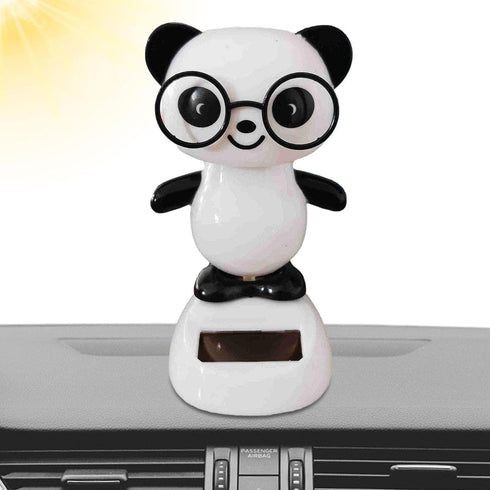 Black and White Solar Dancing Panda Bear Tiger - Shaking Dancing, Car Dashboard Ornament, Dancing Animal Figurine for Car Interior Home Desk Decor...