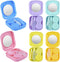 6 Pack Colorful Contact Lens Case Travel Kit Contact Box Holder Soak Storage Container with Mirror Bottle Tweezers Stick Remover Tool...