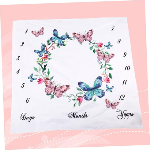 Milestone Blanket Newborn Monthly Baby Milestone Blanket Newborn Photo Blanket Newborn Milestones Blanket Girls Baby Photography Blankets for Baby...