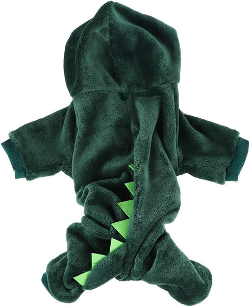 Adorable Dinosaur Dog Costume, Funny Puppy Halloween Apparel, Small Pet Outfit, Winter Dog Clothes for Small Dogs...