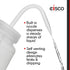 EISCO Chemical Wash Bottle, Blank Labels, 500ml - Wide Mouth, Self Venting, Low Density Polyethylene - Performance Plastics Labs...