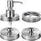 Mason Jar Bathroom Accessories Lids Set(4pcs) -Jars Not Included -Soap Dispenser,Toothbrush Holder,and Apothecary Jars Lids for Regular Mouth Maso...