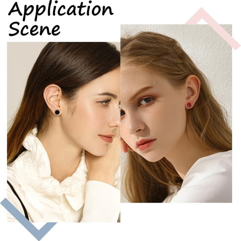 SUNNYCLUE 1 Box 200Pcs Clear Earring Posts Resin Stud Earring Findings Flat Resin Safety Tiny Round Head Transparent Stud Earring Pins Blank Earri...