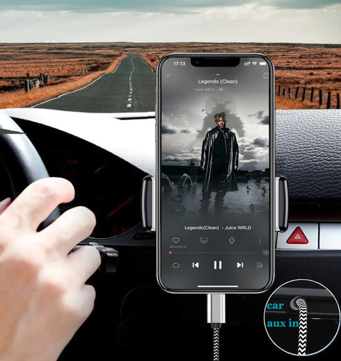 Apple MFi Certified Aux Cord for iPhone, Lightning to 3.5mm Jack Nylon Braided Audio Cable for iPhone 14 13 12 11 XS XR X 8 7 6 iPad to Car/Home S...