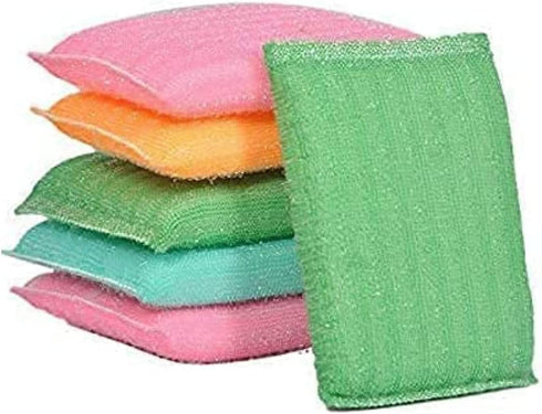 ABCD Colorful Clean Non-Scratching Sponge Scrubber, Microfiber Sponge for Kitchen, Heavy Duty Multi-Purpose Cleaning Dishes Pots Countertop [Pack ...