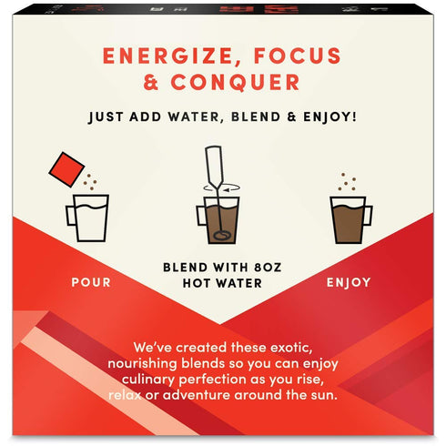 Sun Alchemy Mushroom Coffee, Energize with Organic Fair-Trade Coffee, Lion’s Mane, Reishi, Chaga & Cordyceps Mushrooms - 12 Sachets...