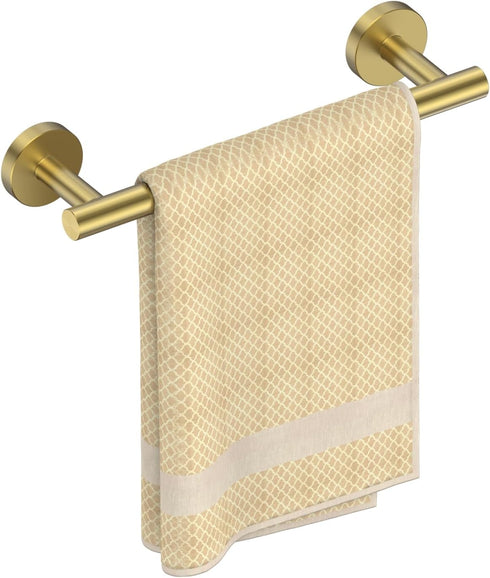 FORIOUS Towel Bar 7.3 Inch Center to Center, Brushed Gold Bathroom Towel Rack 304 Stainless Steel, Wall Mounted Towel Holder for Bathroom, include...