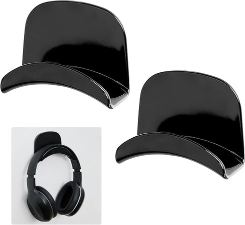 Headphone Hanger Holder Wall Mount,2Packs Headphone Hanger with Removable Self-Adhesive for Wall Desk Table Universal Gaming Headset Mount Holder,...