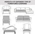 Faux Leather Couch Cushion Covers, Waterproof Sofa Cushion Slipcovers, Elastic RV Chair Seat Covers for Settee Seater, PU Leather Sofa Slipcovers ...