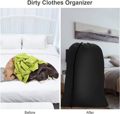 2 Pack Heavy Duty Large Laundry Bag 28 x 45 inch Extra Hamper Bag Dirty Clothes Organizer Drawstring Cloth Laundry Bag for Travel Camp Home Colleg...