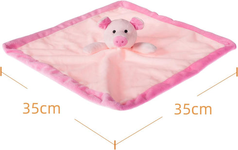 Apricot Lamb Stuffed Animals Security Blanket Pink Pig Infant Nursery Character Blanket Luxury Snuggler Plush (Pink Pig, 14 Inches)...