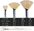 Oil Acrylic Paint Brushes Artist Fan Paint Brush Set Natural Bristle Long Handle Painting Brush. (3Pcs)...