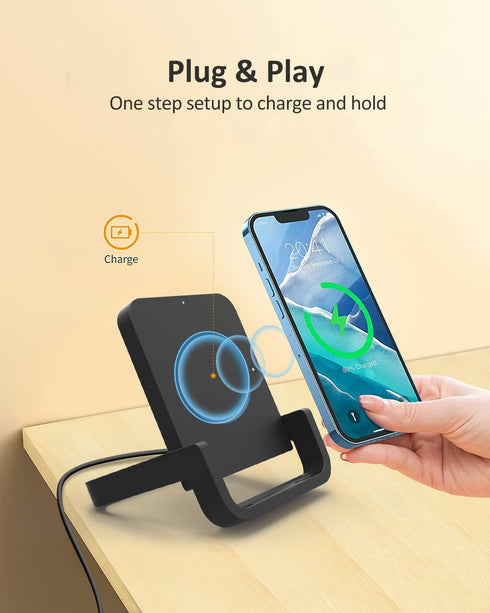 Wireless Charger, BUBEYYIE Fast 10W Charging Stand Compatible with iPhone 14 13 12 11 Pro XR XS X 8 Plus Samsung Galaxy S22 S22 S20 S10 Note 20 10...