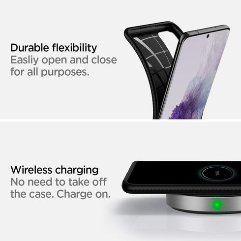 Spigen Liquid Air Designed for Samsung Galaxy S20 Plus Case (2020) - Matte Black...