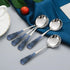 Stainless Steel Coffee Round Spoon,Korean Dessert Spoon,Hexagonal Pattern Mixed Color Tea Spoon for Home, Kitchen or Restaurant, Set of 4 Coffee S...